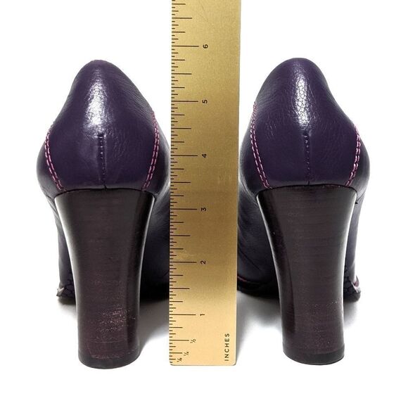 DONALD PLINER Cassis Purple Heeled Loafers 8.5 - Picture 5 of 9